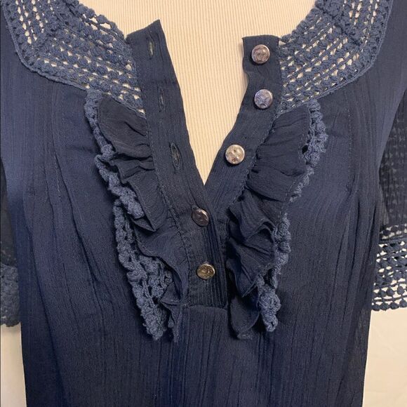 C. Luce Navy Mini Dress Sz M - Picture 3 of 7